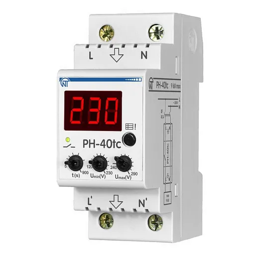Реле напряжения Новатек-Электро РН-40tc 230 В 40 А тип AC (5283467) Реле напряжения Новатек-Электро РН-40tc 230 В 40 А тип AC (5283467)