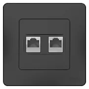Розетка компьютерная Systeme Electric Blanca встраиваемая антрацит 2хRJ45 (BLNIS045456) Розетка компьютерная Systeme Electric Blanca встраиваемая антрацит 2хRJ45 (BLNIS045456)