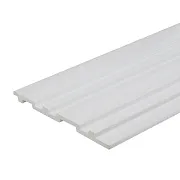 Панель декоративная из экополимера 3D 120х2700х9 мм Grace Rail East белая 0,32 кв.м