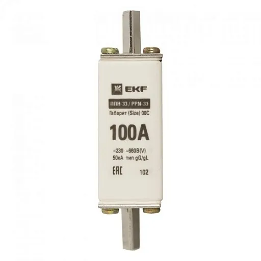 Вставка плавкая EKF ППН-33 100А 50 кА 660 В (fus-33/100)
