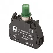Лампа сменная EKF PROxima ХВ4 39х32х10 мм 24 В IP40 с основанием пластиковая зеленая (XB4-ESL-G)