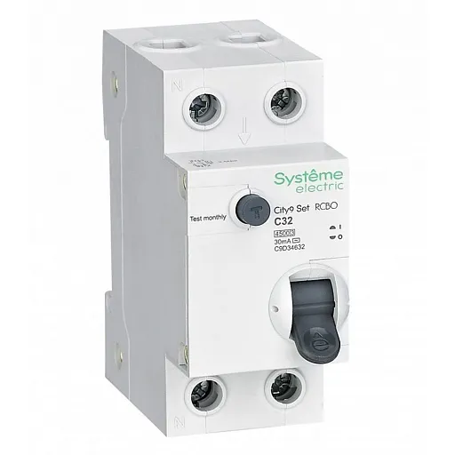 Автомат дифференциальный Systeme Electric City9 Set АВДТ 32А 1P+N тип AC 30 мА 4,5 кА (C9D34632)