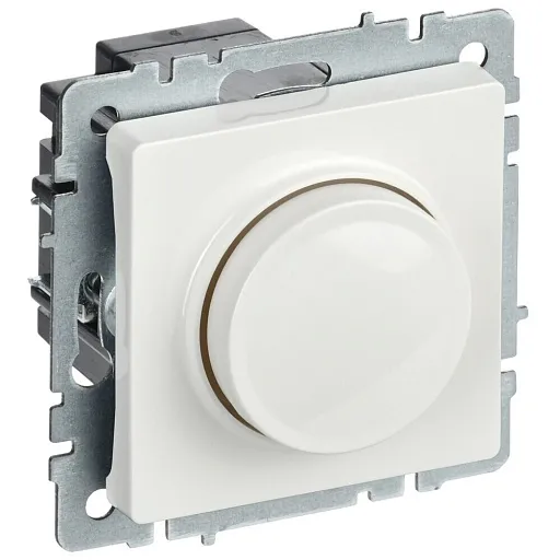 Диммер IEK Brite СС10-1-0-БрБ встраиваемый белый поворотно-нажимной (BR-D20-0600-K01)