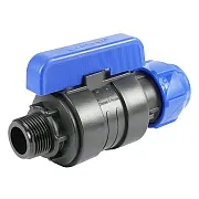 Кран шаровой ПНД Valfex компрессионный переходной 32х1 НР(ш)