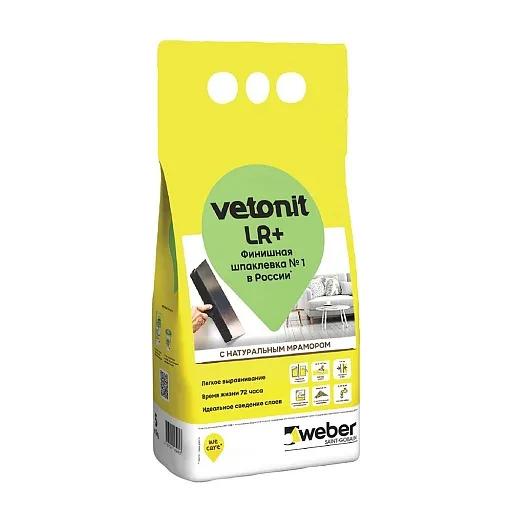 Шпаклевка полимерная Vetonit LR+ для сухих помещений белая 5 кг Шпаклевка полимерная Vetonit LR+ для сухих помещений белая 5 кг
