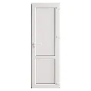 Металлопластиковая дверь VEKA 2050х700 мм алюминиевый порог белая левая глухая