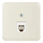 Розетка телефонная Systeme Electric Этюд накладная кремовая (TELA-001K)