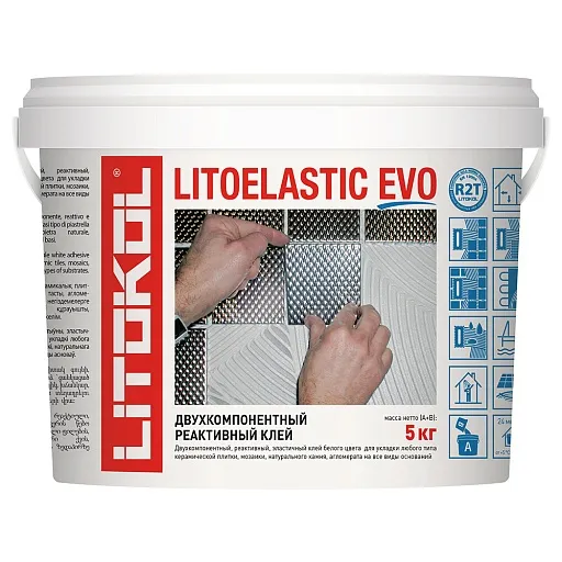 Клей для плитки Litokol Litoelastic Evo двухкомпонентный 5 кг Клей для плитки Litokol Litoelastic Evo двухкомпонентный 5 кг