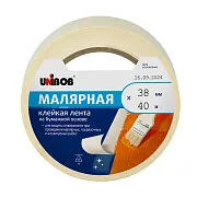 Лента малярная Unibob белая 38 мм 25 м (84727) Лента малярная Unibob белая 38 мм 25 м (84727)
