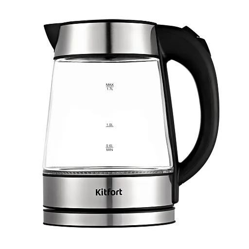 Электрический чайник Kitfort КТ-6118 1,7 л хром/черный