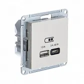 Розетка USB Systeme Electric AtlasDesign встраиваемая бежевая USB-A/ Type-C (ATN000229) Розетка USB Systeme Electric AtlasDesign встраиваемая бежевая USB-A/ Type-C (ATN000229)
