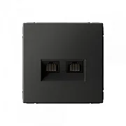 Розетка компьютерная Systeme Electric ArtGallery встраиваемая базальт 2хRJ45 (SE GAL001488) Розетка компьютерная Systeme Electric ArtGallery встраиваемая базальт 2хRJ45 (SE GAL001488)
