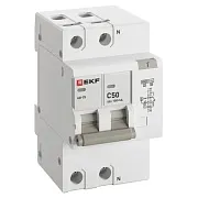 Автомат дифференциальный EKF PROxima АД-2 50А 1P+N тип AC 100 мА 6 кА (DA2-6-50-100S-pro)