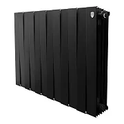 Радиатор биметаллический Royal Thermo Piano Forte 500 мм 12 секций 1" боковое подключение черный Радиатор биметаллический Royal Thermo Piano Forte 500 мм 12 секций 1" боковое подключение черный