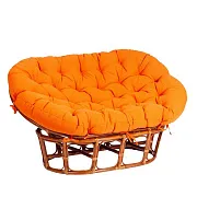 Диван садовый из ротанга TetСhair Mamasan коричневый/оранжевый 1690х1020х800 мм с подушкой (24253) Диван садовый из ротанга TetСhair Mamasan коричневый/оранжевый 1690х1020х800 мм с подушкой (24253)