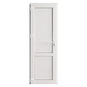 Металлопластиковая дверь VEKA 2050х700 мм алюминиевый порог белая правая глухая