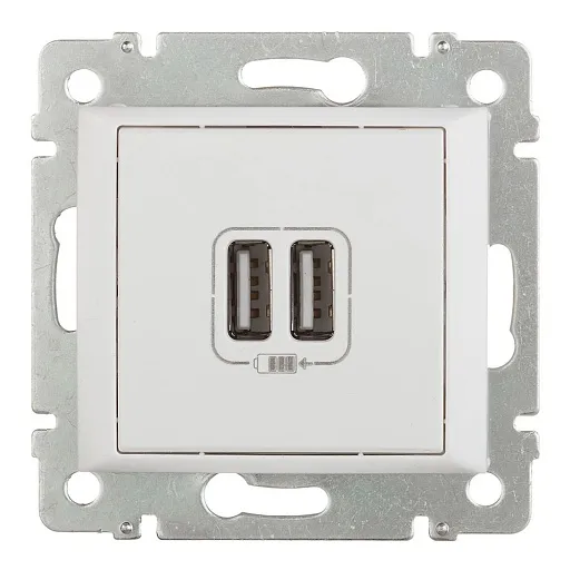 Розетка USB Legrand Valena встраиваемая белая 2хUSB-A (694370) Розетка USB Legrand Valena встраиваемая белая 2хUSB-A (694370)