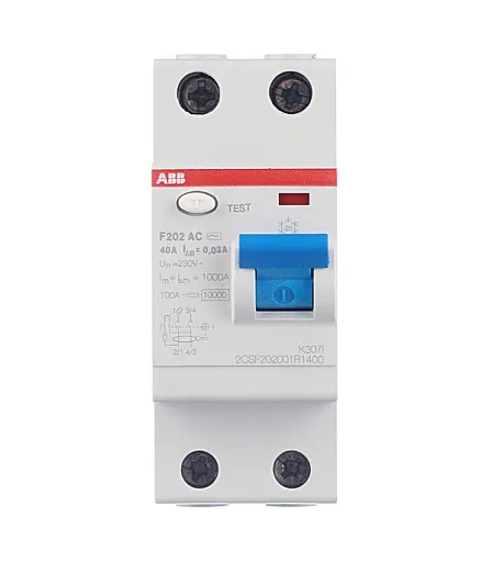 УЗО ABB S F202 40А 1P+N тип AC 30 мА 10 кА (2CSF202001R1400)