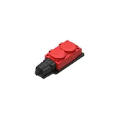Колодка 2 розетки Systeme Electric MultiSet с заземлением 16 А 250 В IP44 с крышкой красная (MST4122RD) Колодка 2 розетки Systeme Electric MultiSet с заземлением 16 А 250 В IP44 с крышкой красная (MST4122RD)