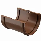 Соединение желоба пластиковое d120 мм Docke Standard светло-коричневое RAL 8017 Соединение желоба пластиковое d120 мм Docke Standard светло-коричневое RAL 8017