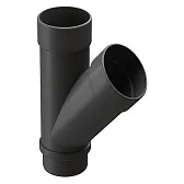 Тройник трубы Docke Lux пластиковый d100 мм 45° графитовый серый RAL 7024 Тройник трубы Docke Lux пластиковый d100 мм 45° графитовый серый RAL 7024