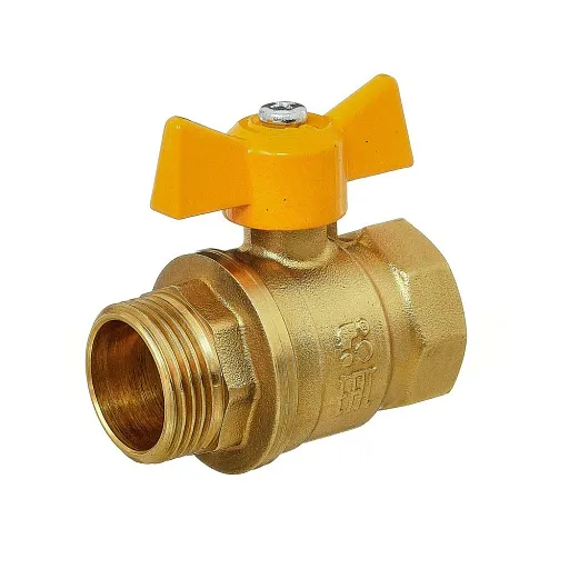 Кран шаровой газовый БАЗ 1 ВР(г) х 1 НР(ш) бабочка (БАЗ.А11.1.25.НГ.40)