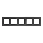Рамка Simon 24 Harmonie пятиместная графит (2400650-038) Рамка Simon 24 Harmonie пятиместная графит (2400650-038)