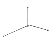 Карниз для ванной WasserKraft 180х90 см сборный Г-образный алюминий хром (SC-469018)