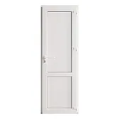 Металлопластиковая дверь VEKA 2050х800 мм алюминиевый порог белая левая глухая Металлопластиковая дверь VEKA 2050х800 мм алюминиевый порог белая левая глухая