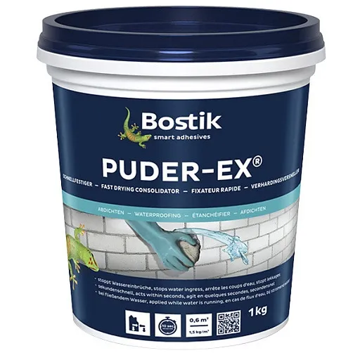 Гидропломба Bostik Puder-Ex цементно-полимерная 1 кг Гидропломба Bostik Puder-Ex цементно-полимерная 1 кг