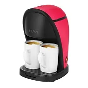 Кофеварка капельная Kitfort КТ-7188-1 черно-малиновая Кофеварка капельная Kitfort КТ-7188-1 черно-малиновая