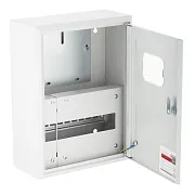 Щит учетно-распределительный навесной EKF PROxima ЩУРн 1/12 металлический IP31 400х300х140 мм 12 модулей с окном для снятия показаний счетчика (mb23-1)