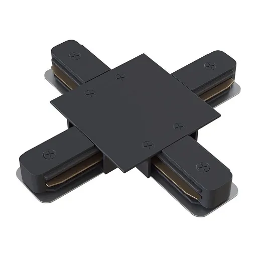 Коннектор для однофазного шинопровода Х-образный Maytoni Technical Unity черный (TRA002CX-11B)