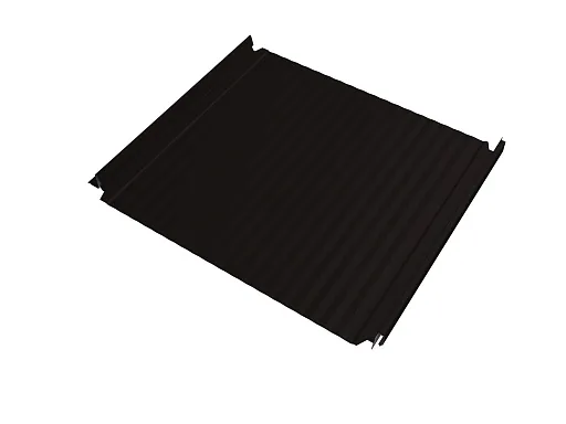 Кликфальц 0,5 мм Grand Line Double Pro Gofr с пленкой на замках черный RAL 9005 satin matt