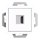 Розетка HDMI Systeme Electric AtlasDesign встраиваемая белая (ATN000180)