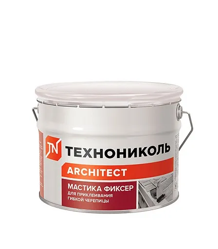 Мастика для гибкой черепицы Технониколь Architect Фиксер №23 3,6 кг/3 л Мастика для гибкой черепицы Технониколь Architect Фиксер №23 3,6 кг/3 л
