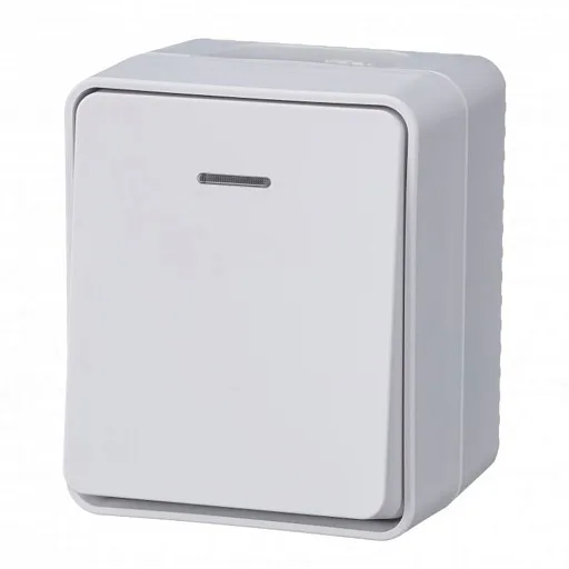 Выключатель Systeme Electric AtlasDesign Profi54 одноклавишный накладной белый с подсветкой (ATN540113) Выключатель Systeme Electric AtlasDesign Profi54 одноклавишный накладной белый с подсветкой (ATN540113)