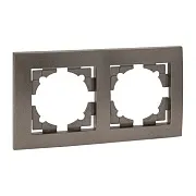Рамка EKF Валенсия двухместная графит (EWM-G-302-60)