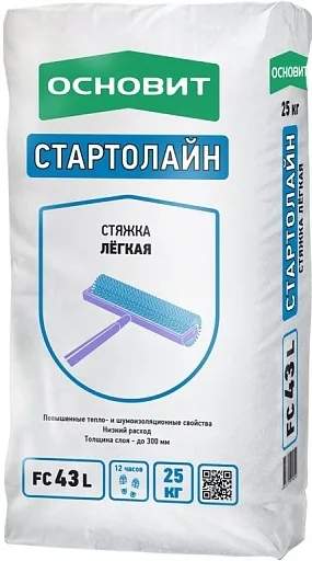 Стяжка пола Основит FC43 L Стартолайн легкая 25 кг