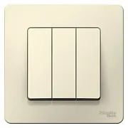 Выключатель Systeme Electric Blanca трехклавишный встраиваемый молочный (BLNVS100502)