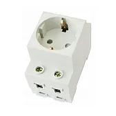 Розетка щитовая модульная Chint AC30-111 T1-T2 250 В 16 А (775001)