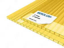 Сотовый поликарбонат BEROLUX 6 мм желтый Сотовый поликарбонат BEROLUX 6 мм желтый