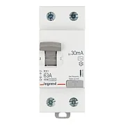 УЗО Legrand RX3 63А 1P+N тип AC 30 мА 10 кА (402026) УЗО Legrand RX3 63А 1P+N тип AC 30 мА 10 кА (402026)