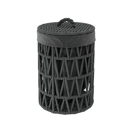Корзина для белья WasserKraft Mosel 360х360х550 мм 71,3 л черная (WB-460-S) Корзина для белья WasserKraft Mosel 360х360х550 мм 71,3 л черная (WB-460-S)
