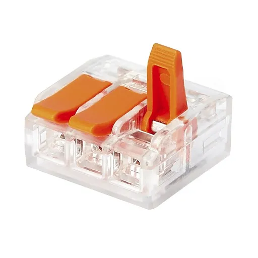 Клемма на 3 провода Electrovolt 221-413 0,2-4 кв.мм с рычажками без пасты (6 шт.) (ЦБ-00015530/604903) Клемма на 3 провода Electrovolt 221-413 0,2-4 кв.мм с рычажками без пасты (6 шт.) (ЦБ-00015530/604903)