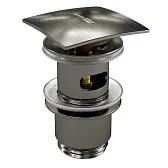 Донный клапан WasserKraft клик-клак G1 1/4 с переливом сталь (A167) Донный клапан WasserKraft клик-клак G1 1/4 с переливом сталь (A167)