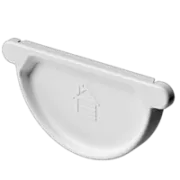 Docke STAL PREMIUM Заглушка желоба D125 (Пломбир 9010)
