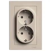 Розетка Systeme Electric AtlasDesign встраиваемая песочная (ATN001224)