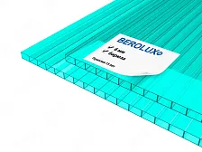 Сотовый поликарбонат BEROLUX 6 мм бирюза