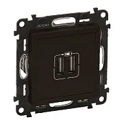 Розетка USB Legrand Valena Life встраиваемая антрацит 2хUSB-A (756312)